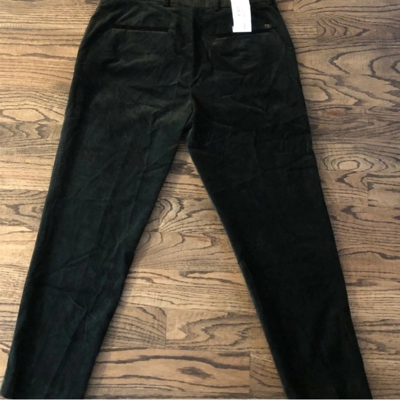 Scotch & Soda FAVE regular tapered fit Sz 36 x28 Stretch Velvet dark green pants - Picture 3 of 8